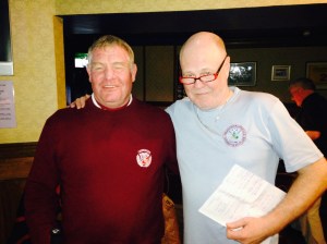 Arthur's had a hard round - he's falling asleep!