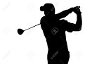 silhouette golfer